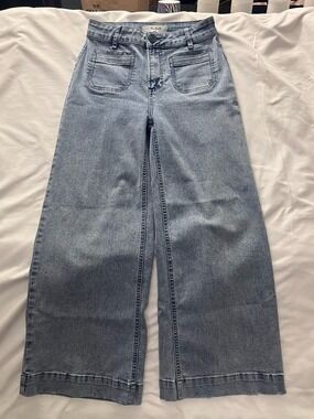 Charlie B Light Blue Jeans Wide-Leg Bottom Size 4